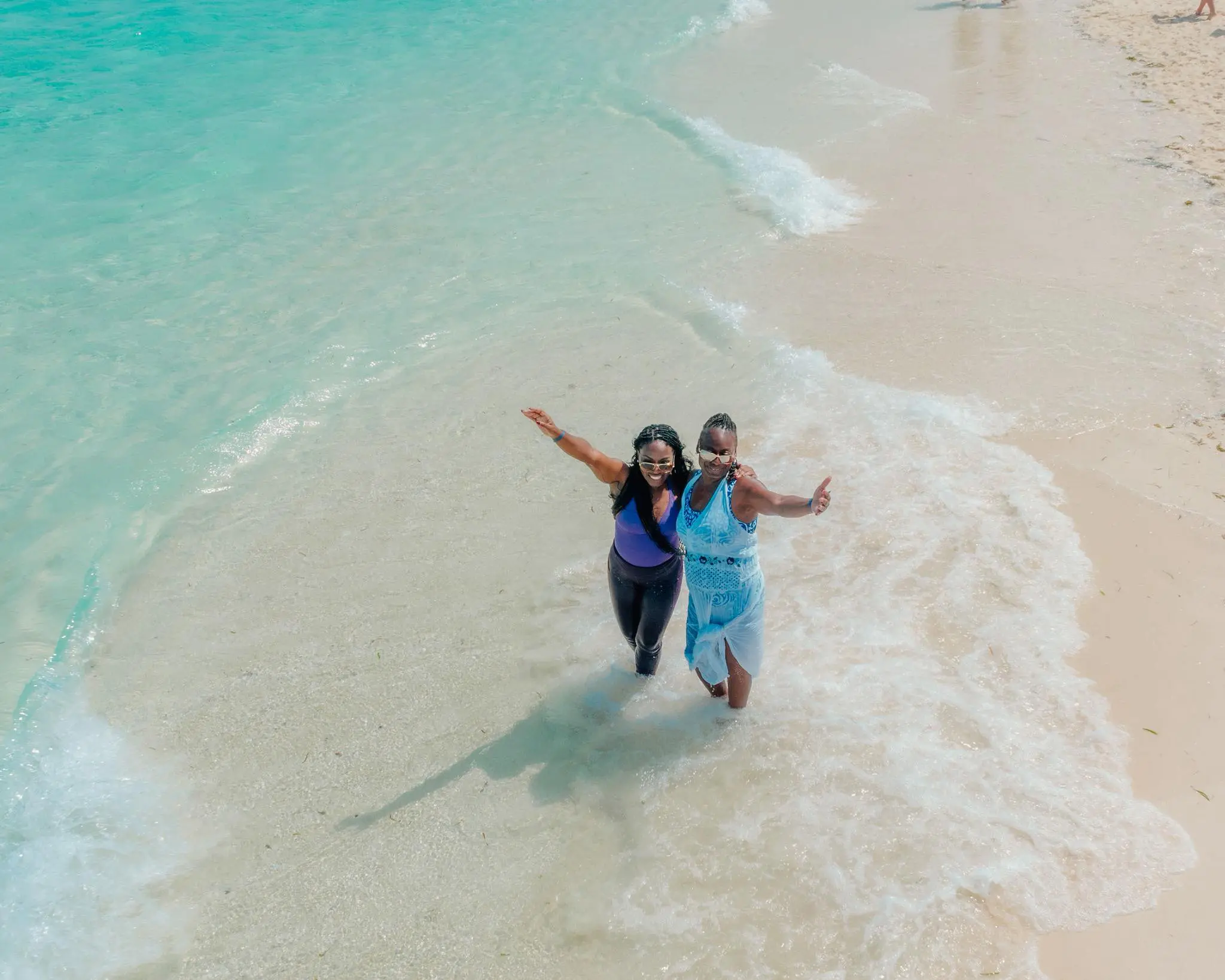 Travel Divas on beach in Zanzibar