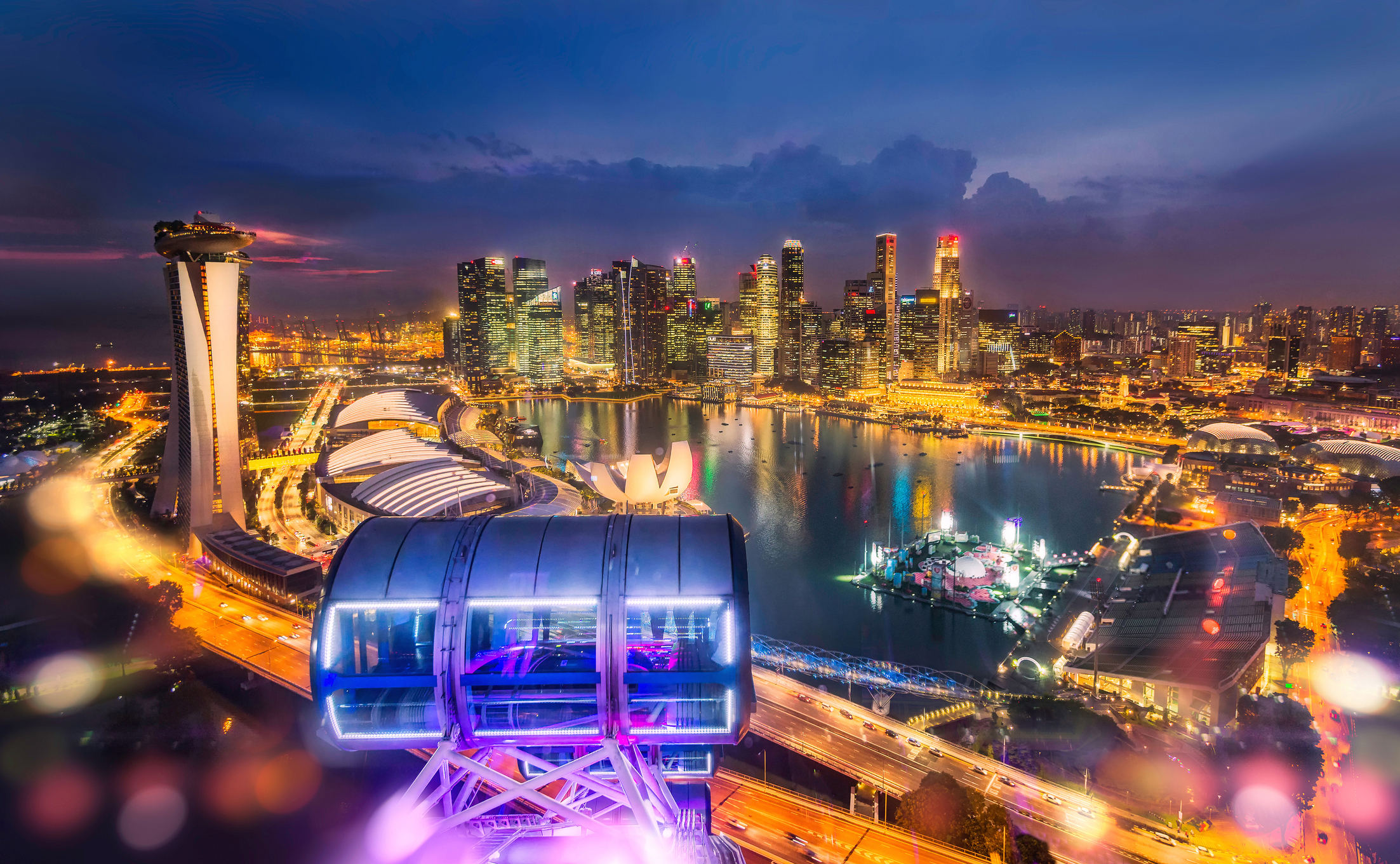 singapore city top view