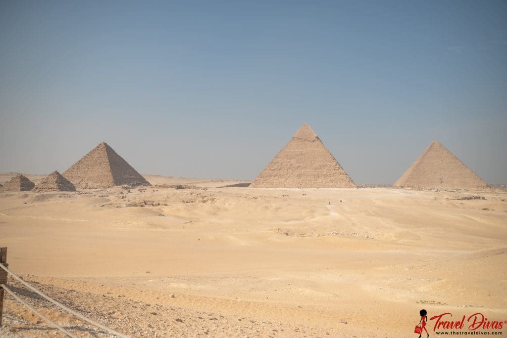 Travel divas - landscape of the great pyramids of Egypt