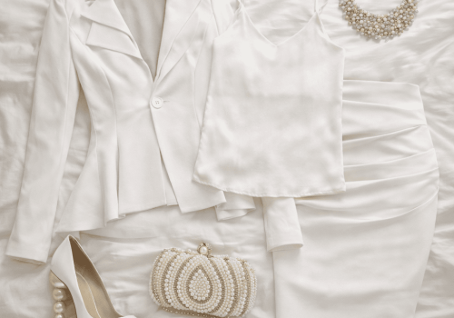 Elegant white ensemble on soft bedding